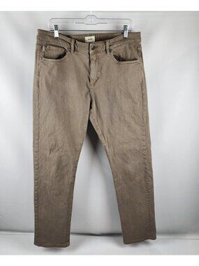 DL1961 Jeans Mens 36x31 Tan Russell Slim Straight Leg Cedarwood USA